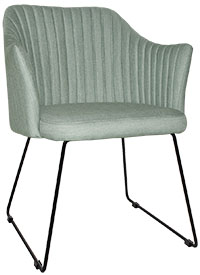 COOGEE ARM CHAIR SLED BLACK