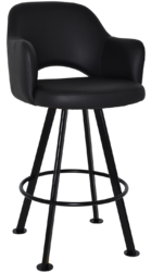 ALBURY CLUB SIDE STOOL 780MM -  Arms Metal Base