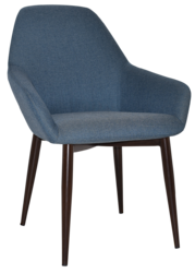 BRONTE TUB CHAIR  METAL DARK WALNUT