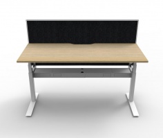 Paramount Single Height Adjustable Desk With Screen