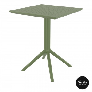 91170 polypropylene-outdoor-sky-folding-table-60-olive-green-front-side
