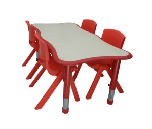 Bella Curved Rectangle Height Adjustable Table