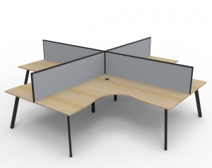 Eternity Corner Workstation (4 Person Pod)