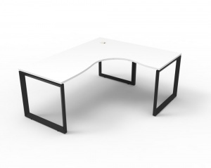 Deluxe Loop Leg Corner Workstation