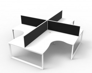 Deluxe Loop Leg Corner Workstation
