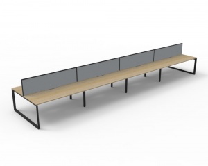 Deluxe Loop Leg Double Workstation - With Screens