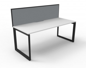 Deluxe Loop Leg Single Workstation - With Screens