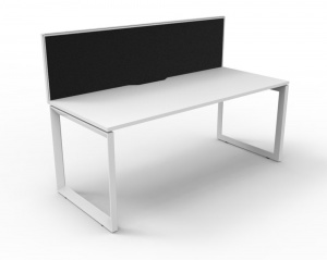Deluxe Loop Leg Single Workstation - With Screens