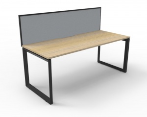Deluxe Loop Leg Single Workstation - With Screens