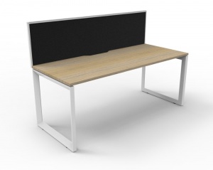 Deluxe Loop Leg Single Workstation - With Screens