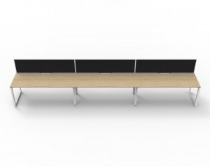 Deluxe Loop Leg Single Workstation - With Screens