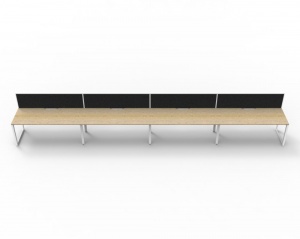 Deluxe Loop Leg Single Workstation - With Screens