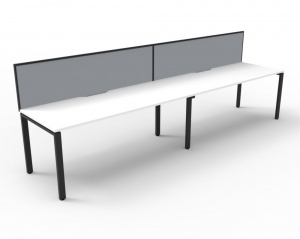 Deluxe Profile Leg Single Workstation With Screen
