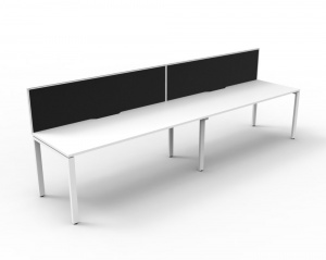 Deluxe Profile Leg Single Workstation With Screen