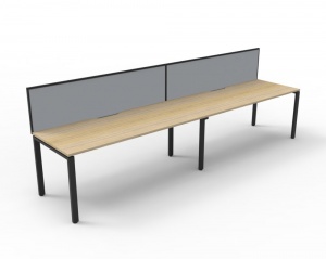 Deluxe Profile Leg Single Workstation With Screen