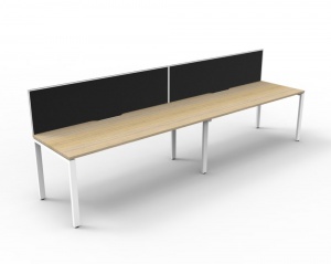 Deluxe Profile Leg Single Workstation With Screen