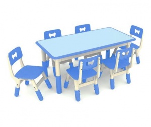 Jill Contrasting Rectangle Height Adjustable Table 