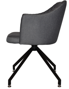 COOGEE ARM CHAIR TRESTLE BLACK