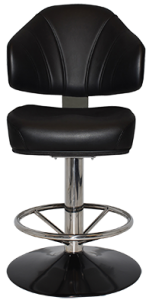 LUXOR GAMING STOOL DISC POLISHED S/S