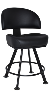 MACAU GAMING STOOL 4LEG METAL BLACK