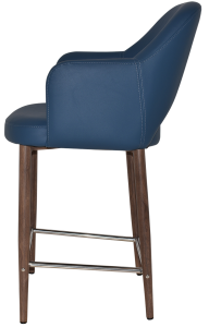 ALBURY SIDE STOOL 650MM - ARMS METAL LIGHT WALNUT