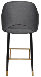ALBURY SIDE STOOL 750MM - Arms Metal Blk Brass