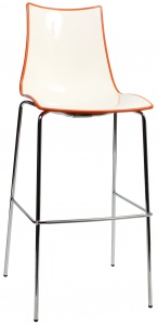 BICOLORE STOOL 800MM - ORANGE