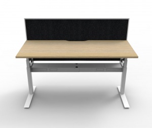 Paramount Single Height Adjustable Desk With Screen